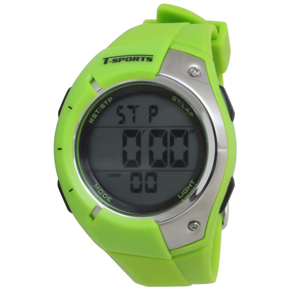[Klefa] Digital Men's Watch Waterproof Stopwatch Lap Time Measurement Green TS-D033-GN