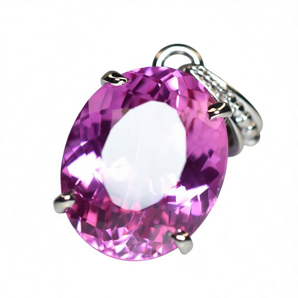 

26.95 Карат Рожевий Турмалін 925 Срібло Стерлінгове Натуральна Підвіска СЕРТИФІКОВАНИЙ Дорогоцінний Камінь my.pd.19-k 15.8 mm approx. рожевий