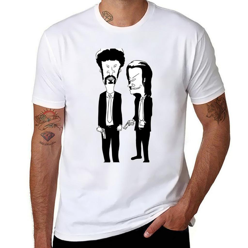 Beavis And Butthead With Guns Tshirt Simple Casual Short Sleeve Cotton Tshirt