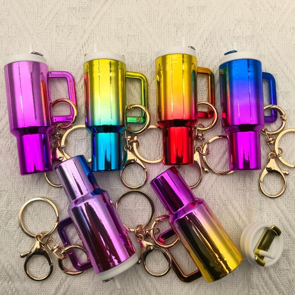 New Arrival: Gradient Color Stanley Keychain Pendant - Commemorative Gift for Women
