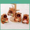 Plüsch-Capybara Schlüsselanhänger Spielzeug mit weichem kurzem Fell für Tiersammler und als Geschenk