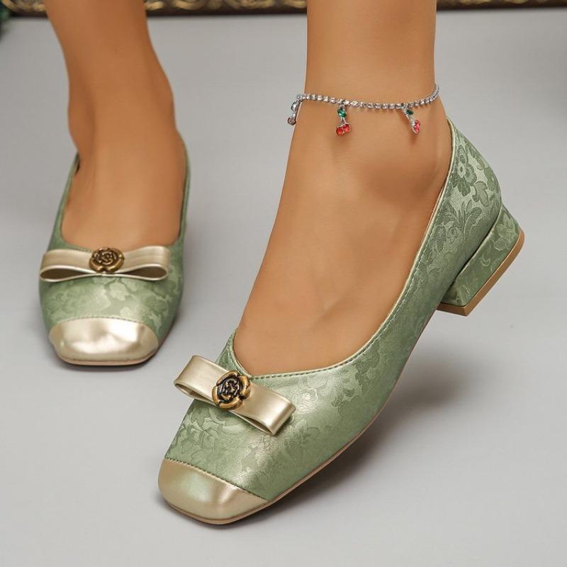 Mary Jane Shoes Shallow Mouth Low Heel Flat Sole Single Shoes Women's New Spring and Summer Flat Heel Comfortable Soft Sole Doudou Shoes