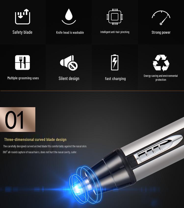 SPORTSMAN SM-418 Men's Electric Nose, Eyebrow, and Sideburn Trimmer