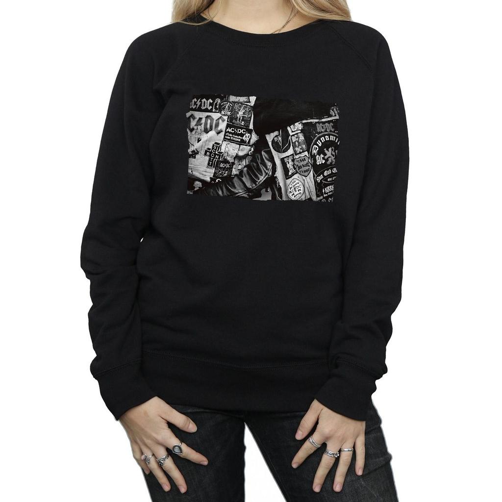 AC/DC Womens/Ladies Badges And Posters Collection Sweatshirt