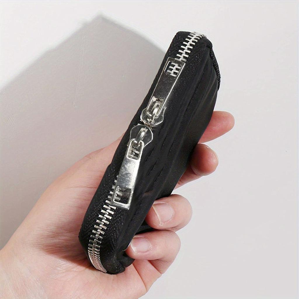 Slim-style Waterproof Nylon Small Wallet, Multi-functional Card Holder, Keychain, Women's Coin Purse