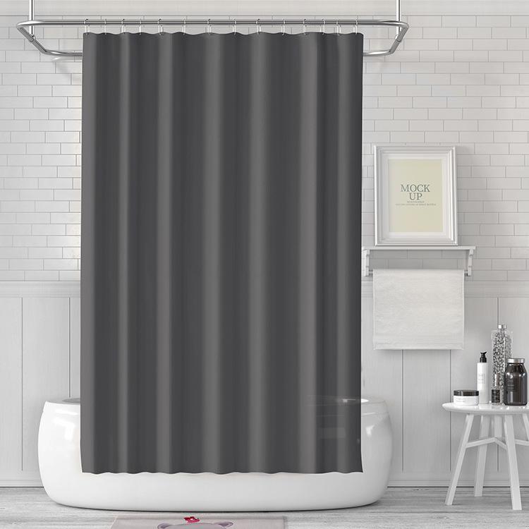 3D Printed PEVA Shower Curtain with Hooks – Thick, Waterproof, Mildew-Resistant Bathroom Partition