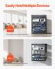 12U Open Frame Network Rack, 585 mm Depth, Wall Mounted or Floor Standing Server Rack, Heavy Duty 4 Post, with Vented Shelves & Mounting Hardware,