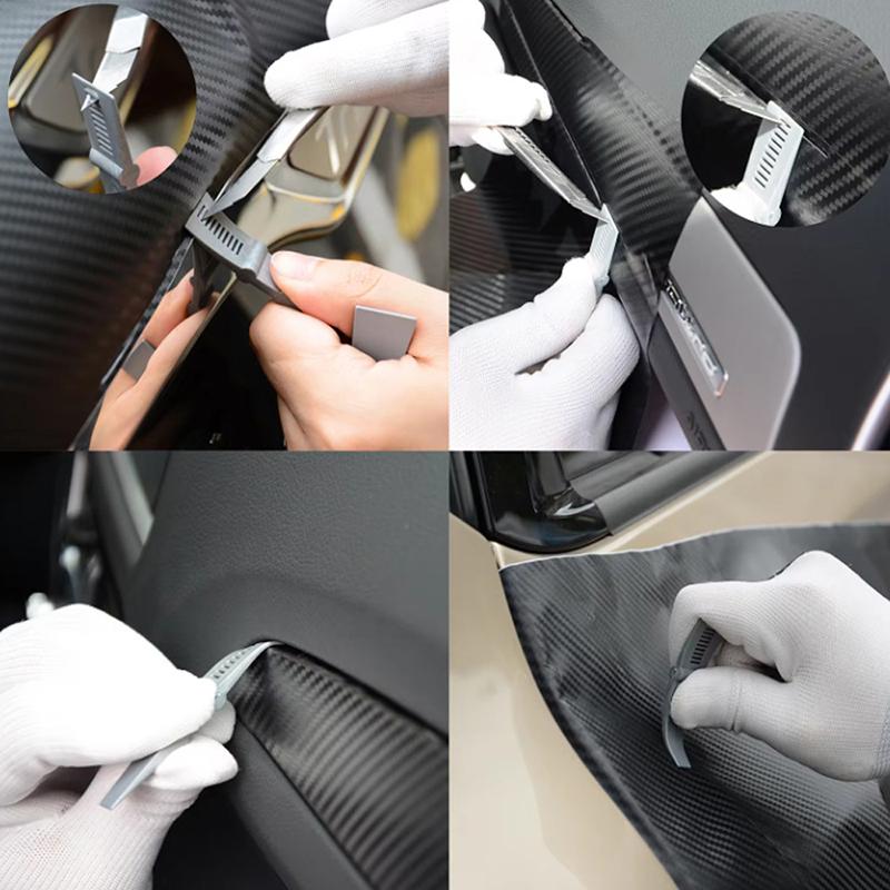 Micro Squeegee Car Vinyl Wrap Tool Kit Different Angled Edge For Car Body Wrapping Window Tint Decal Film Installation Tools