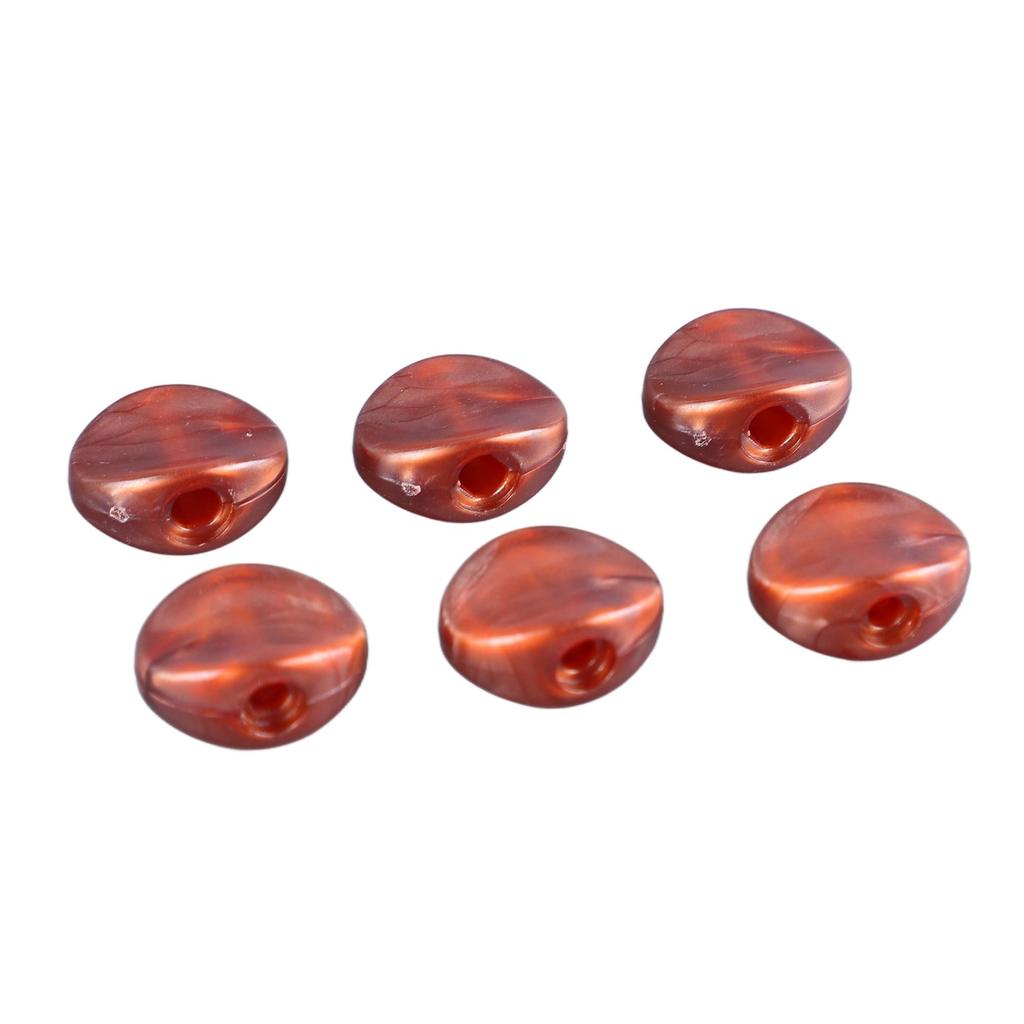 6PCS Tuning Key Button Electric Guitar Tuners Machine Head Replacement Button Tuners Machine Handle Brown