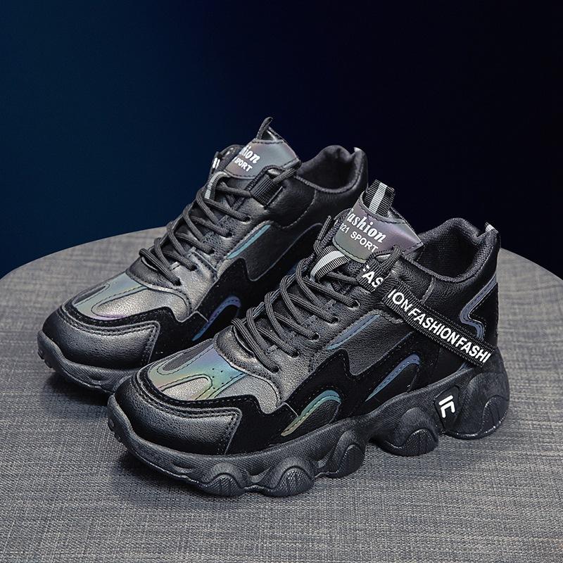 Korean Version of High-top Dad Shoes Women's Versatile Non-slip Women's Shoes New 2025 Spring and Autumn Explosion Increase Sports and Leisure Shoes
