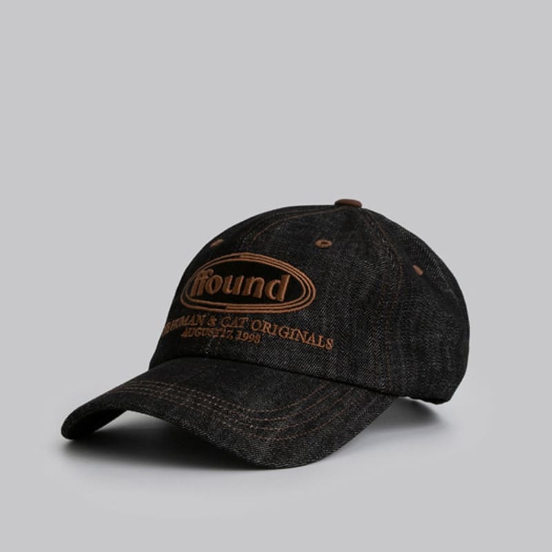 

human & cat FFOUND DENIM BALL CAP_BLACK BLACK
