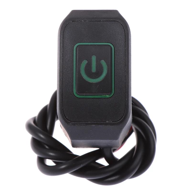 22mm 7/8'' Motorcycle Momentry Buttton Handlebar Switch For Electric Star Kill Waterproof Control Switch Button With LED Light