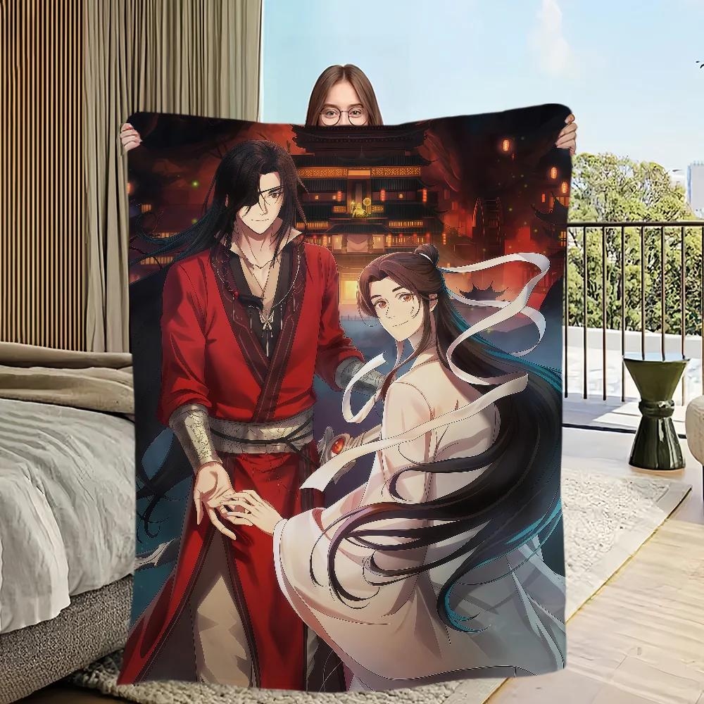 Anime Fanart Heaven Officials Blessing Blanket Flannel Warm Soft Plush Blanket Sofa Living Room Hogar Bedroom Travel Gift Home