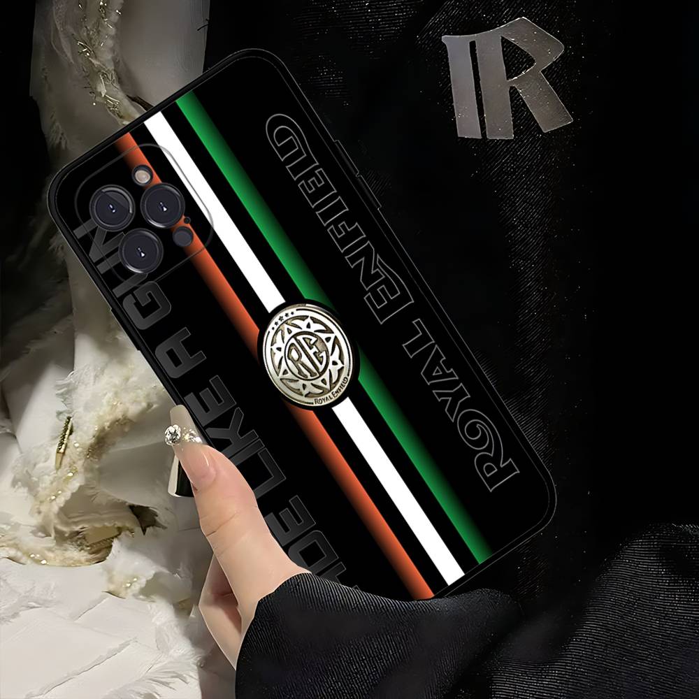 Coque de téléphone Logo R-ROYALS E-ENFIELDS Pour IPhone 17 16 15 14 13 12 Mini 11 Pro Plus Housse Souple en Silicone