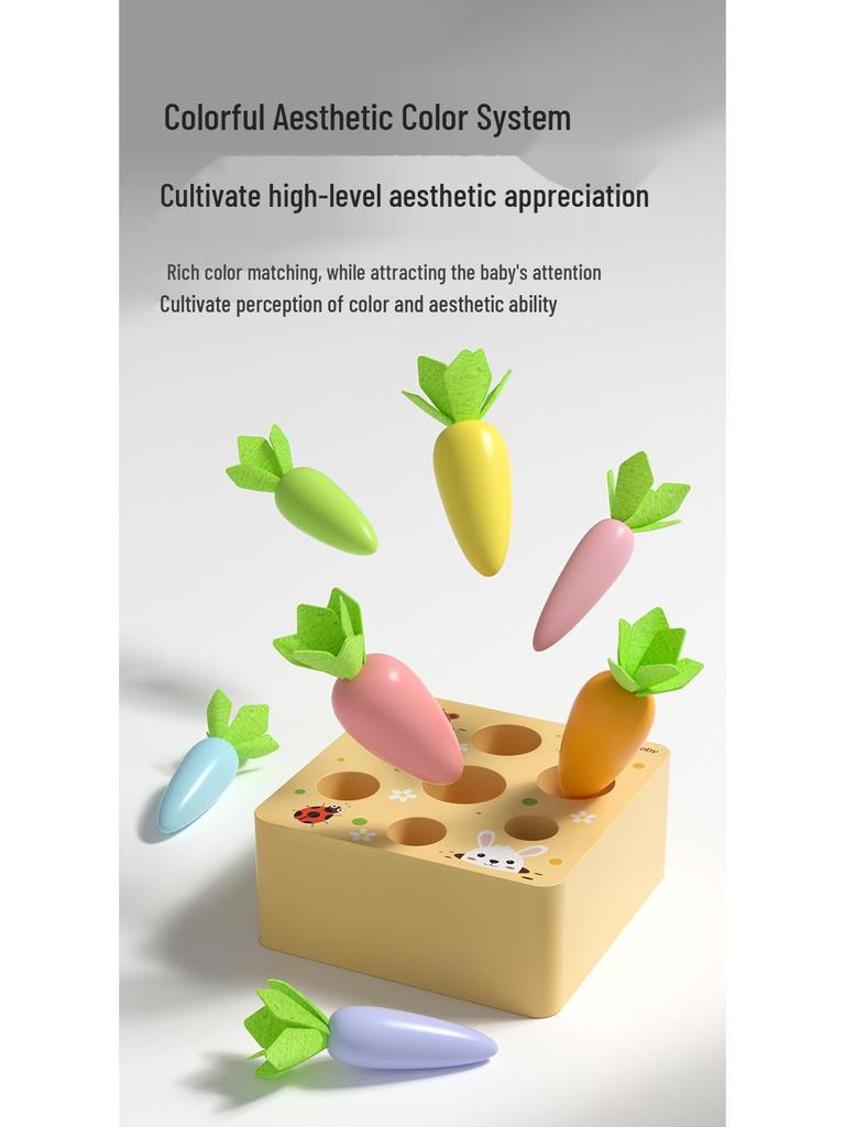 Grenzüberschreitendes Goryeobaby Karotten-Ziehspiel - Pädagogisches Montessori-Spielzeug für Jungen & Mädchen