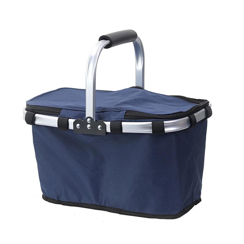 Folding Picnic Basket Conveniently Transport Meals Folding Insulation Bag Shopping Baskets Durable Food Basket