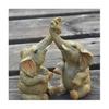 1 Pair Elephant Couple Figurine Elephant Couple Statue Elephant Ornaments For Home Deskpot Cupboard Props Decor Accessories