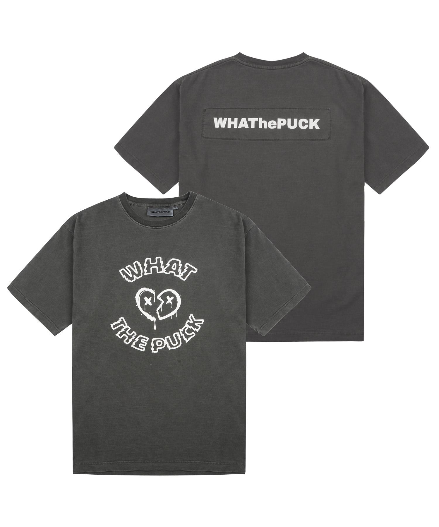 What The Fuck W Logo Heart T-Shirt Charcoal L