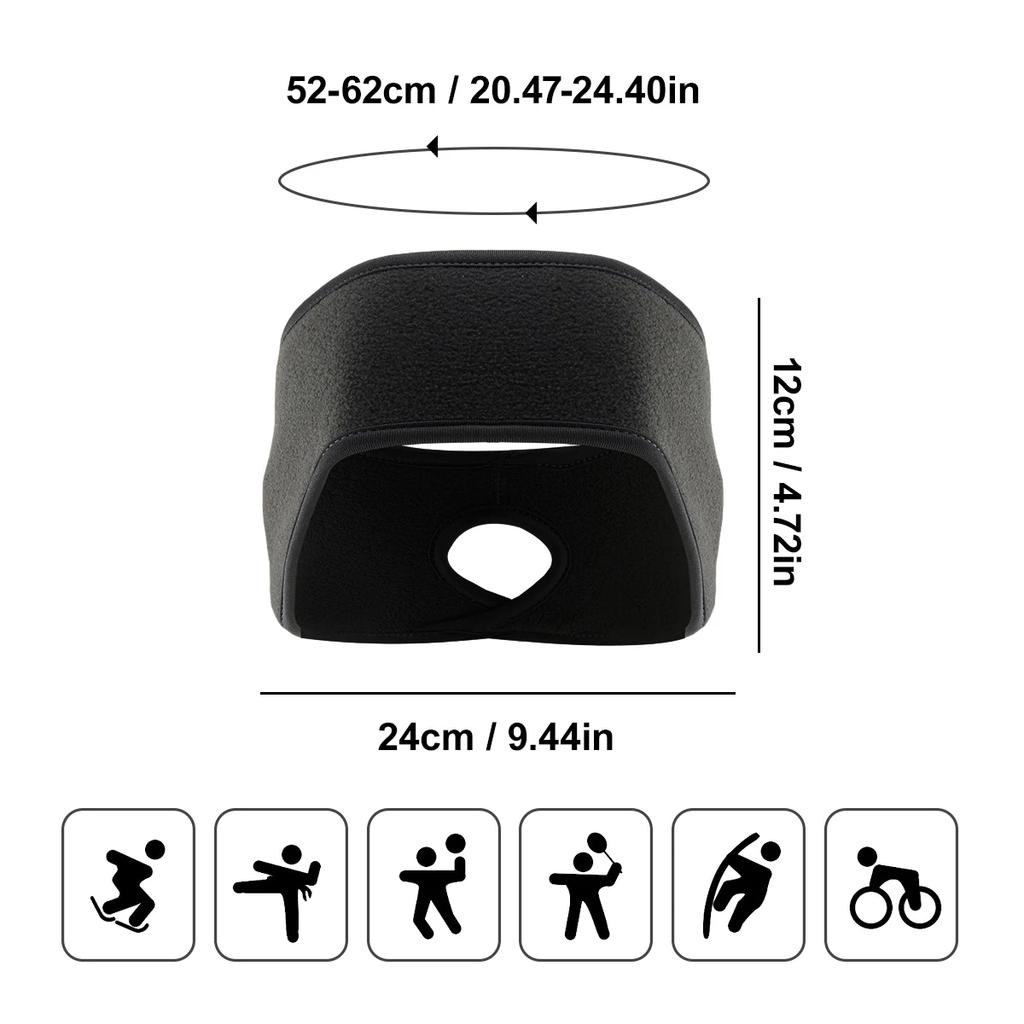 1 Stück Pferdeschwanz-Stirnbänder Winter Winddicht Ohrenschützer Lauf-Stirnbänder Warme Kopfwickel Sport-Ohrenschützer für Damen Outdoor-Sport