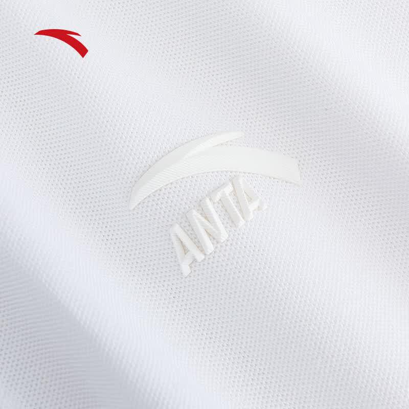 Anta Men's Contrast Color Breathable Short-Sleeve Polo Shirt