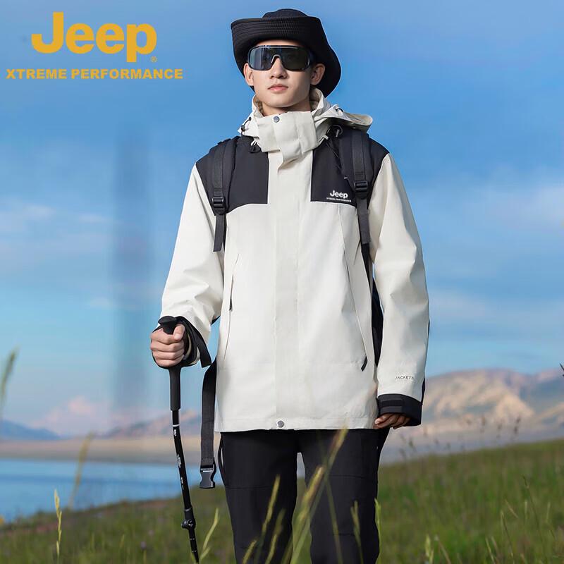 JEEP Unisex 3-in-1 Outdoor Windproof Waterproof Jacket