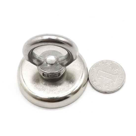 Neodymový železný kulatý ocelový kroužek s okem Rybářský magnetický záchranný nástroj