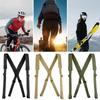 Durable Nylon Duty Belt Solid Color Y-Shape Tool Belt Suspender Adjustable Multifunction Harness