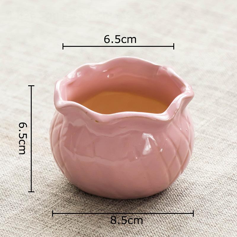 Creative Painted Ceramic Vase Lotus Shape Plant Pots Table Decoration Flowers Arrangement Flower Vase Room Aesthetic Decor