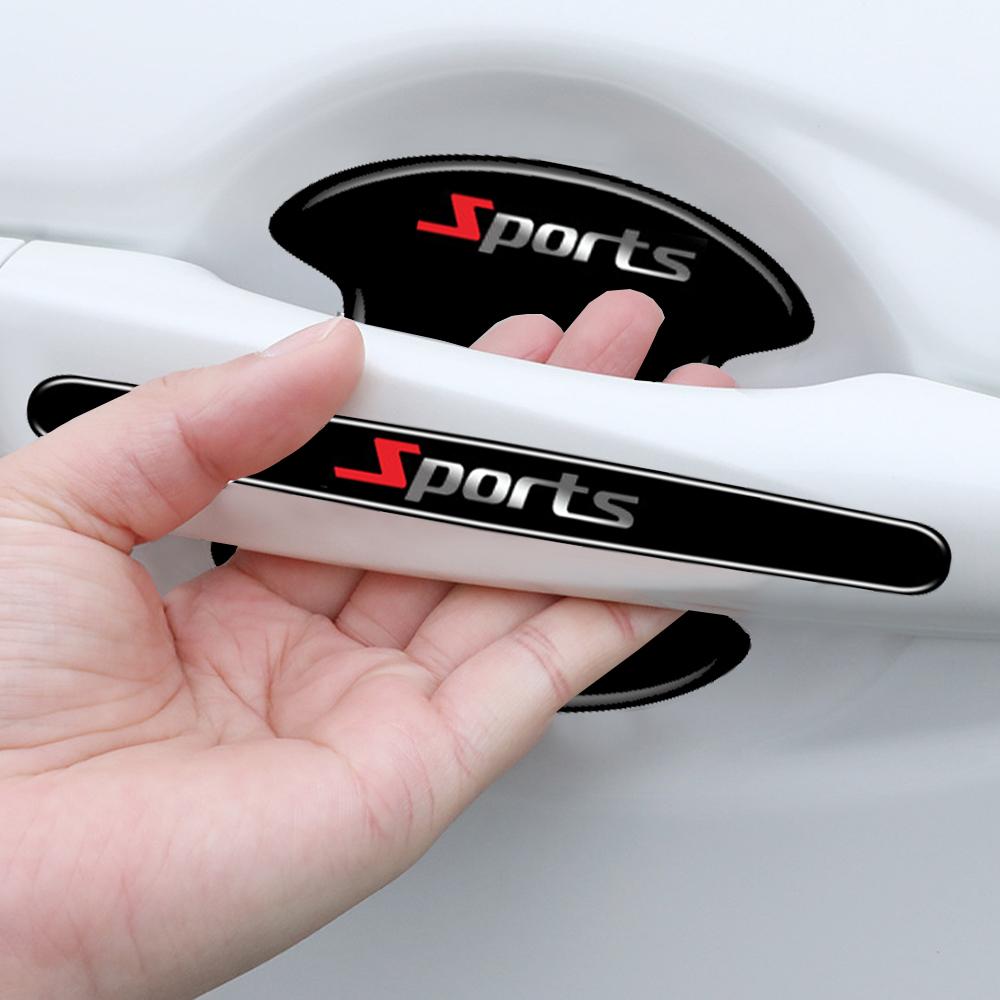 8Pcs Car Door Handle Bowl Scratch Anti-scratch Protective Car Stickers Car Handle Anti-collision Protection Strip Exterior Parts Interior Mirrors 6