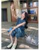 Women's French Design Denim Sleeveless Top & Wide-Leg Pants Summer Set