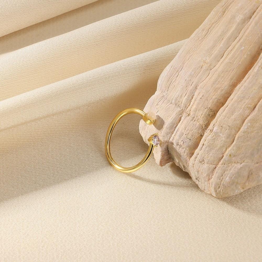 Colorful Cubic Opening Rings Gold Fashion Jewelry Trendy Zirconia Birthday Rings Gift Giving
