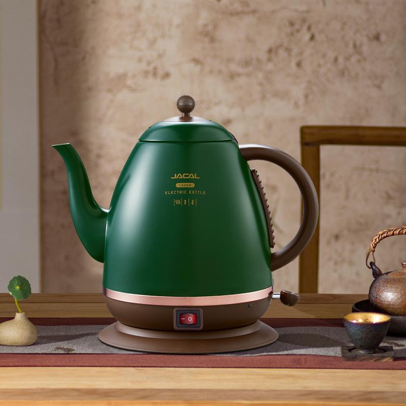 Jigao GL-301 Retro Electric Kettle with Long Spout & Automatic Temperature Control for Tea Brewing