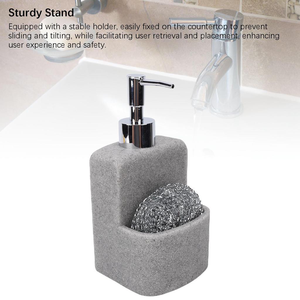 Artykuły gospodarstwa domowego Dozownik do mydła Pojemność 250 ml 2 w 1 Dozownik i uchwyt na mydło w płynie do rąk i mydło do naczyń do zlewu kuchennego