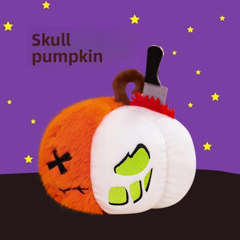 Halloween Pumpkin Plush Toy With Spider Bat Ghost Decorations For Kids Party