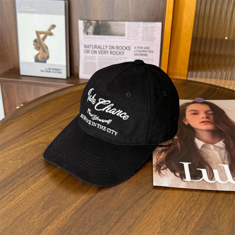 Sonnenkappe Damen Gesicht Kleiner Hut Damen Frühling und Sommer Sonnenschutzkappe Stickerei mit Buchstaben Baseballkappe Weiches Oberteil Trend