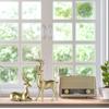 Figurines Set Of 2 Resin Deer Statues Elk Sculpture Deer Ornaments For Living Room TV Cabinet Wine Cabinet Home Decor