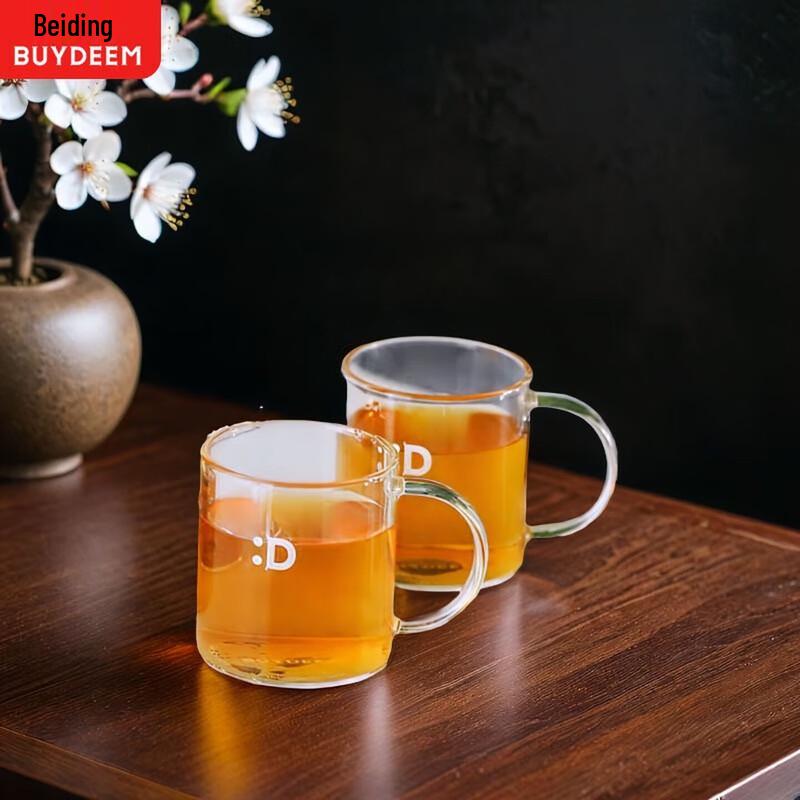 Buydeem Portable Glass Tea Cups (Set of 2)