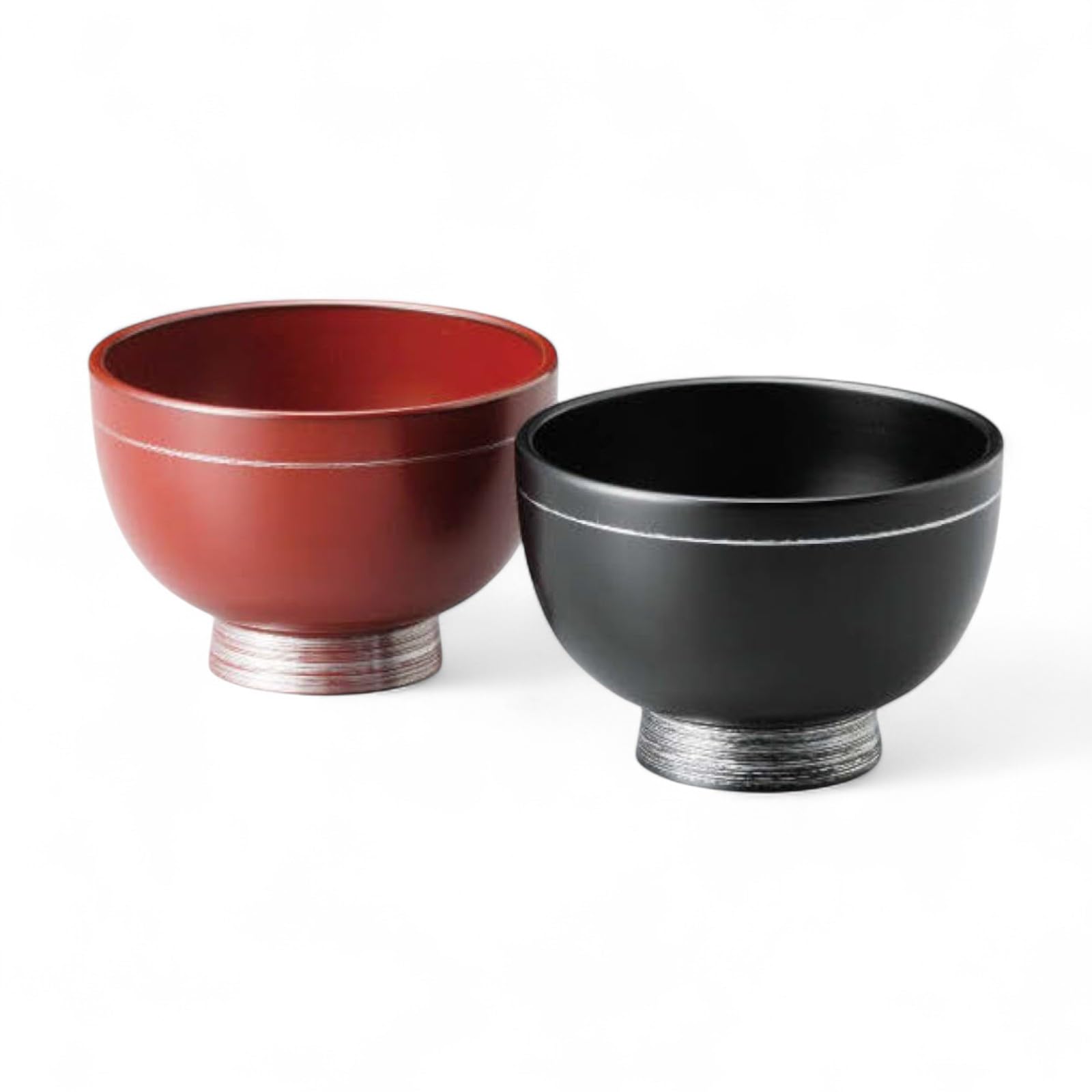 

Family Set of 2 Lacquerware Made in J-kitchens Bowls, Hand-Painted, Japan, PID-636680