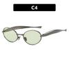 Retro Steampunk Sunglasses Vintage New Women's Metal Oval Sun Glasses Ladies Classic Glasses UV400 Sunscreen Eyewear