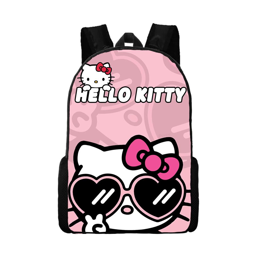 Hello Kitty Cartoon Backpack Ello Kitty Schoolbag Digital Printing Backpack