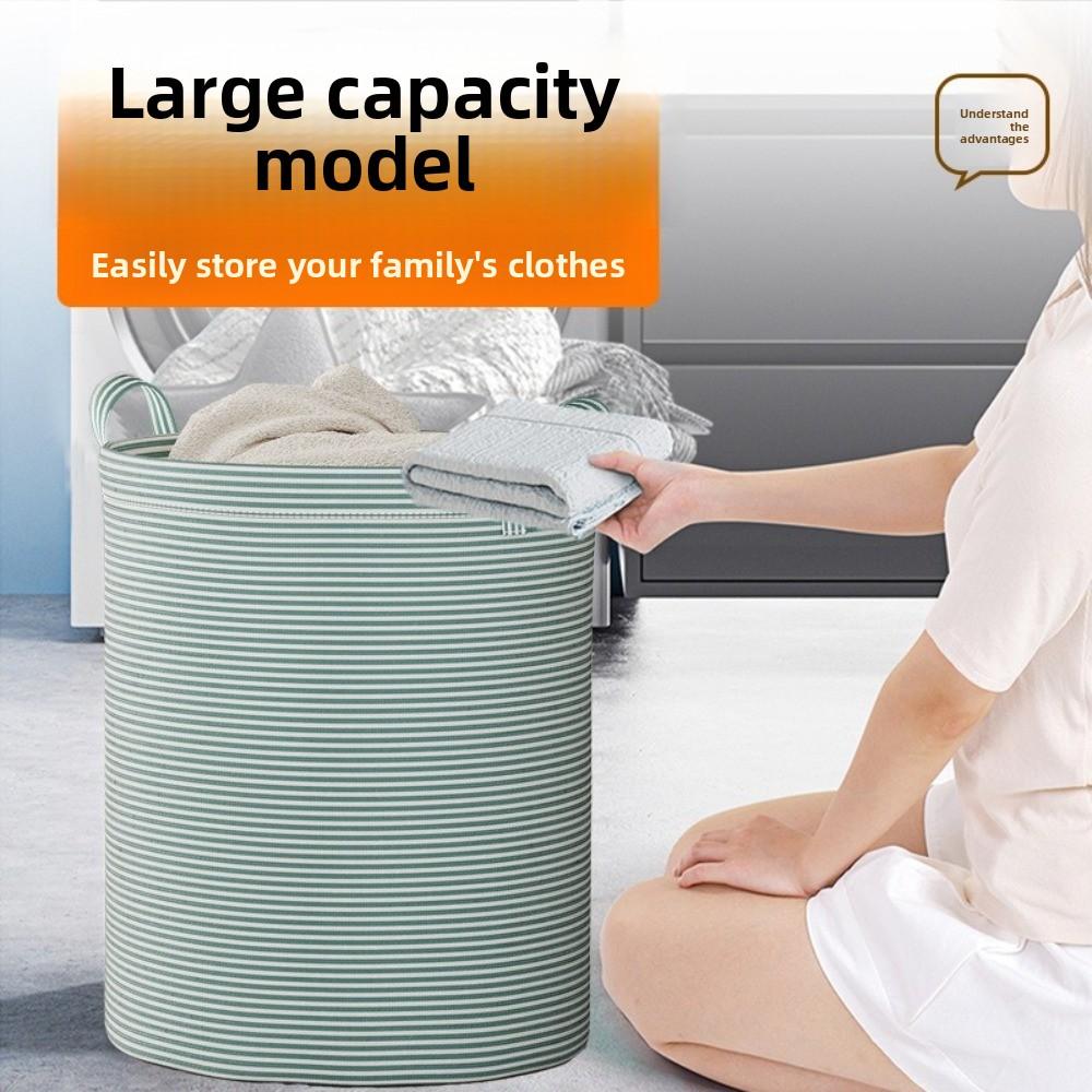 Foldable Laundry Basket Cotton and Linen Large Capacity Storage Bag Dirty Clothes Household Sundries Children Toys Organizers