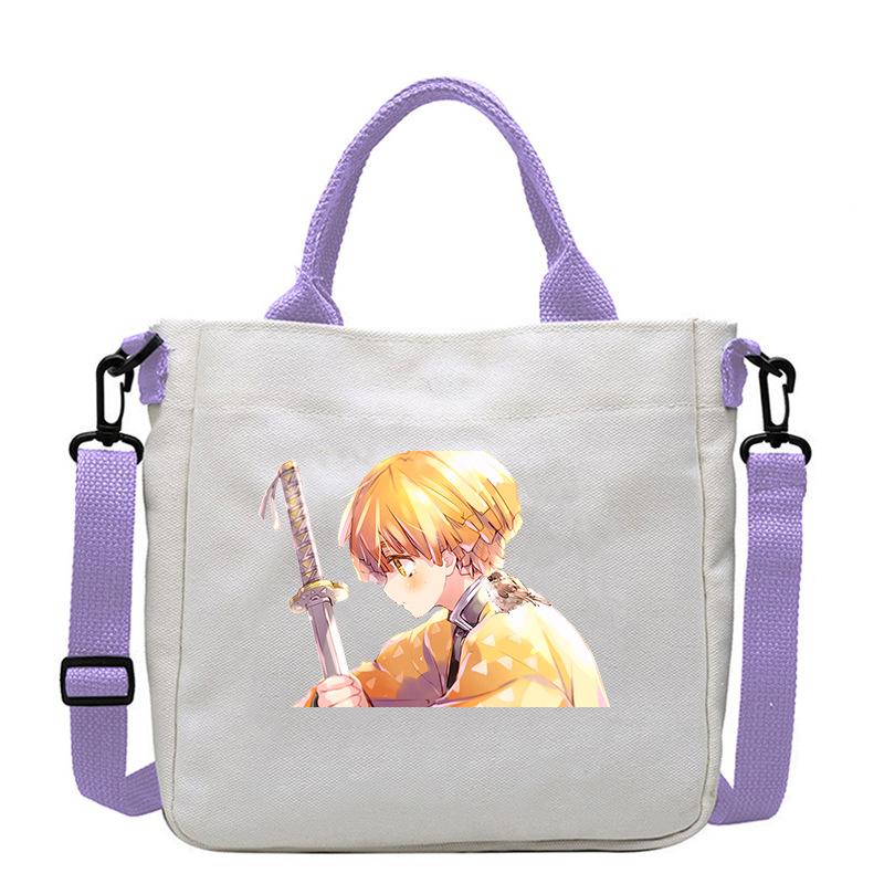 Japan Cartoon Comics Zenitsu Agatsuma Bedruckte Canvas Tasche Umhängetasche Tragetasche 7551