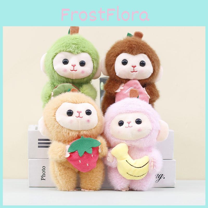 Fruit Monkey Cute Plush Keychain Cartoon Monkey Toy And Keyring Accessory Gift