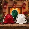 3Pcs/Set Velvet Christmas Tree Gift Bags Tree Shaped Christmas Candy Treat Bag  Birthday Party