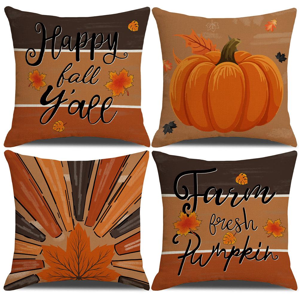 Autumn Story Printed Pillowcase Harvest Festival Decoration Sofa Pillowcase Bedroom Bedside Cushion Cover