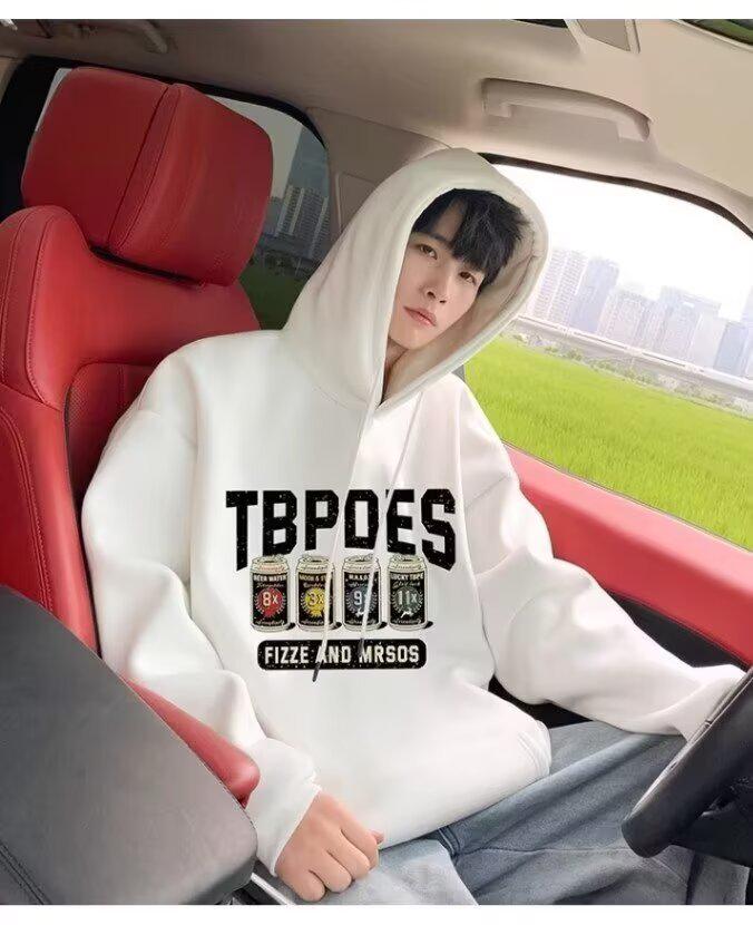 Men s Heavyweight Fleece-Lined Hooded Sweatshirt - Autumn/Winter Style, Versatile, Casual, Loose-Fit XL