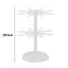 Countertop Acrylic Rotating Keychain Rack Adjustable 2 Tire Spinner Display Holder Trinkets Jewelry Organizer Stand
