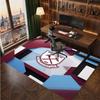 West Ham United Football Print Crystal Velvet Rug, Comfortable Water Absorbent Non Slip Indoor Floor Carpet