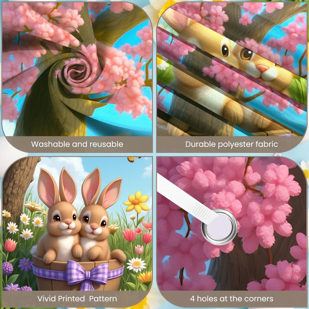 Rabbit Banner Spring Theme Spring Background Spring Display Butterfly Accent Easter Background For Holiday Decor  Shower