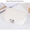 Pastel Double-layer Jewelry Storage Box for Earrings, Rings, and Necklaces - Portable PU Case